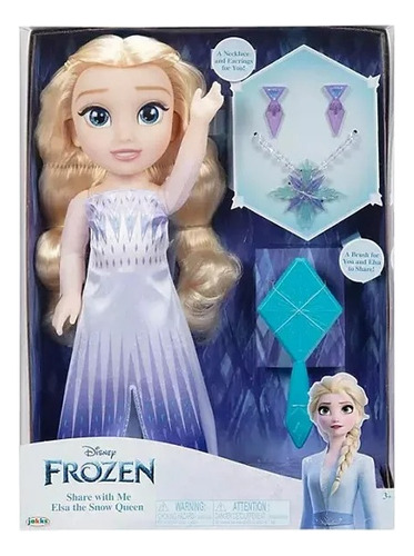 Muñeca Elsa Anna Disney Frozen Con Accesorios Niña