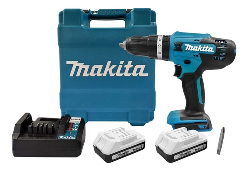 Rotomartillo 18v Makita Hp488d 1/2 PuLG + Baterías Cargador Color Turquesa