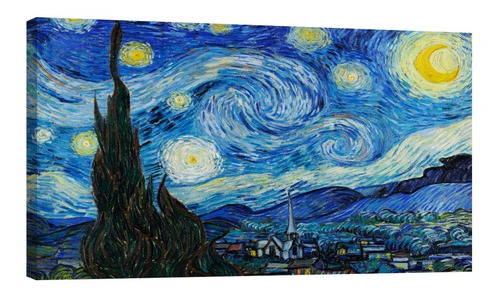 Cuadro Canvas Arte Noche Estrellada Por Vincent Van Gogh