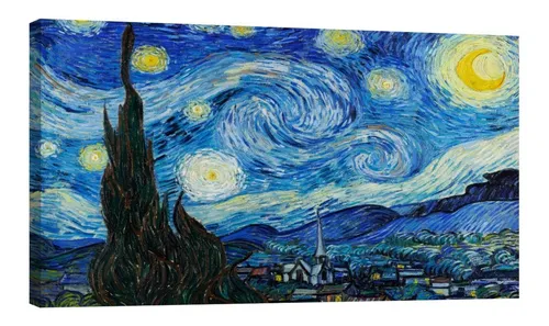 comprar Cuadro Canvas Arte Noche Estrellada Por Vincent Van Gogh