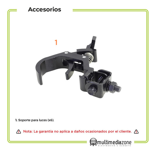 Hamburguesa Fast Clamp Aluminio Iluminacion 100kg 6 Pza