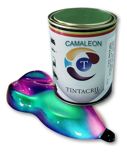 Pintura Camaleón Bicapa X 1/2 Lt.  Violeta - Azul - Verde