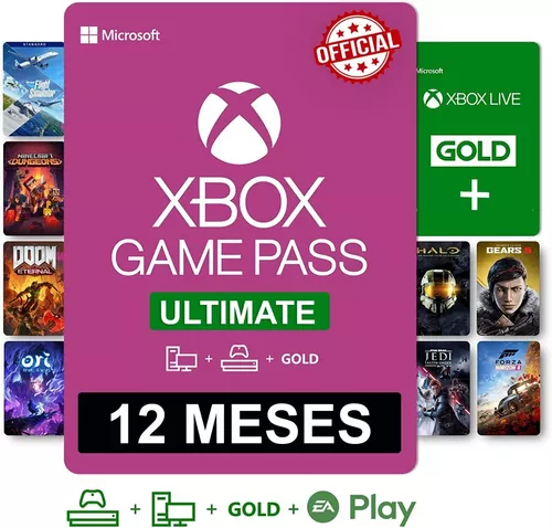 Xbox Game Pass Ultimate 12 Meses Código 25 Dígitos + 1 Mês de