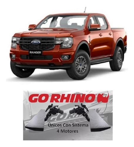 Estribos Eléctricos Go Rhino Ford Ranger 2023/2024 4 Puertas