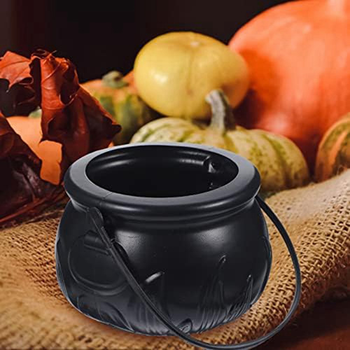 Hervidor De Brujas De Plástico Con Forma De Caldero Negro Pa