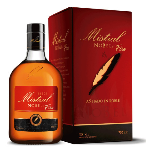 Pisco Mistral Nobel Fire 750cc