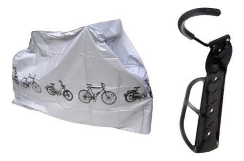 Funda Protector  Bicicleta+soporte Portapared Techo Gancho 