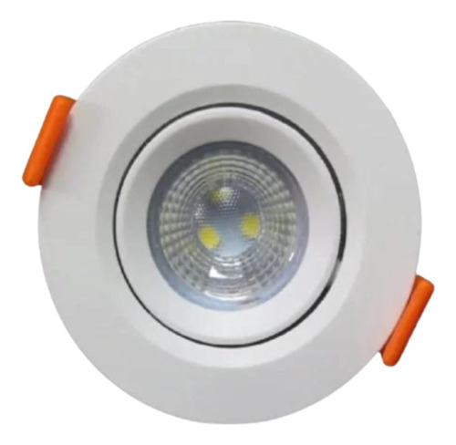 Spot Led Galaxy Concept Embutir Redondo 7w 6500k Direcionável Bivolt Cor Branco 110V/220V