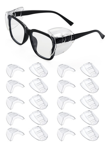 10 Pairs Eye Glasses Side Shields, Flexible Slip On Side Sh.