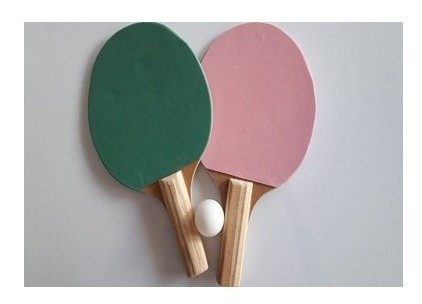 Set Ping Pong 2 Paletas Madera + Pelota Pelotita Plastica