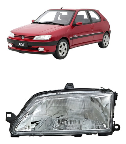 Opticas Faros Delanteros Peugeot 306 F1 1995/1996/1997