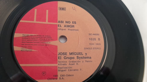 Vinilo Single De Jose Miguel  Menta Y Limon(y12