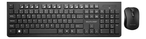 Combo Teclado E Mouse Sem Fio Multilaser Slim Usb - Tc212 Cor do mouse Preto