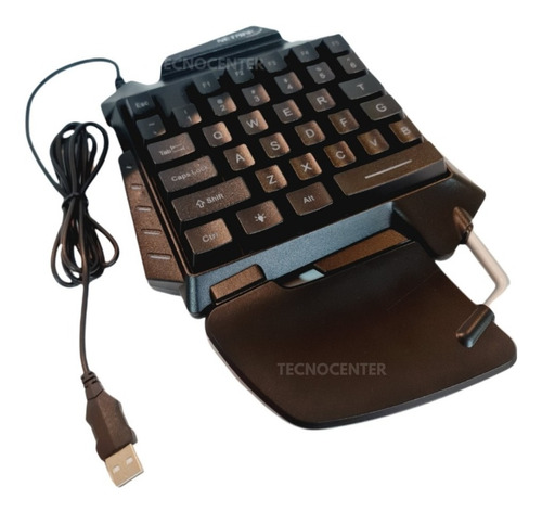 Teclado Gamer Una Mano Luz Rgb Tactical Ergonomico Pcreg