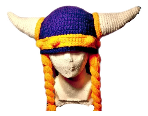 2 Gorros De Vikingos De Mi Minnesota Tejido A Crochet $900