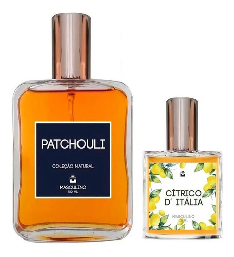 Perfume Masculino Essência do Brasil Patchouli 100ml + Cítricos D'italia 30ml