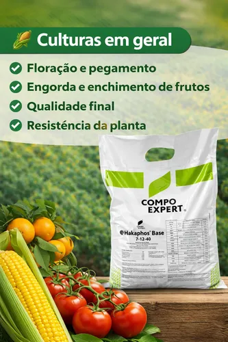 kaphno❗️ Fertilizante Solúvel Hakaphos Base 07:12:40 Com Micro 5kg