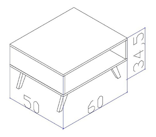 Mesa De Centro Bertolini Rt 3020 Rustico