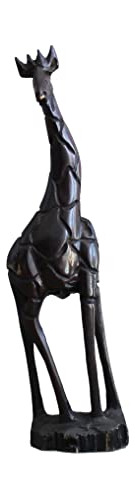 Jirafa De Ébano De África De 10 Pulgadas, Escultura Africana
