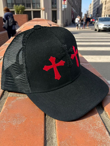 Gorra Bordado Curva Trailer 3 Cruces Negro Único