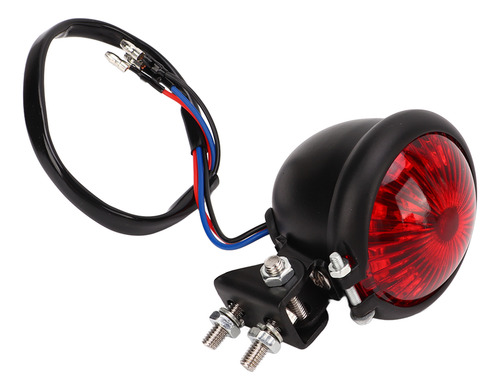 Freno De Luz Trasera Led Redondo Retro Para Motocicleta