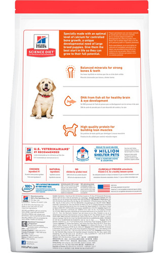 Imagen 2 de 8 de Alimento Perro Croquetas Raza Grande Cachorro 13 Kg Hill's
