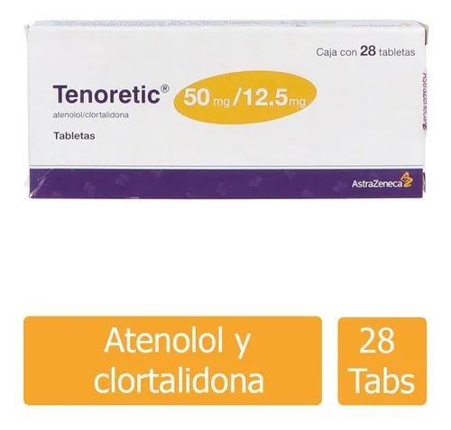 Tenoretic 50 Mg 12.5 Mg 28 Tabletas Env o gratis