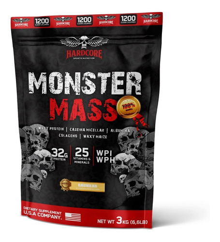 Hipercalórico Monster Mass 3kg - Hardocore Sports