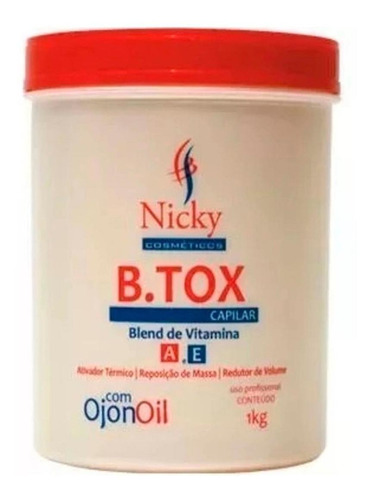 Botox Capilar Nicky Cosméticos Ojon Oil Redutor De Volume