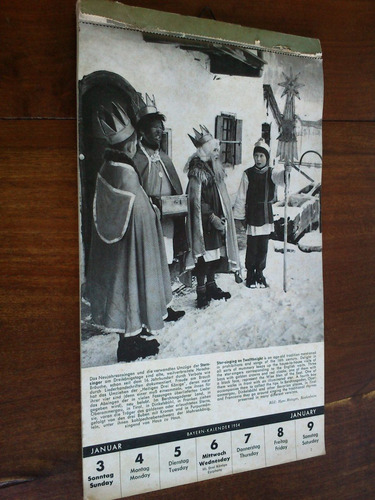 Imagen 2 de 3 de Antiguo Almanaque Fotográfico Alemán: Bayern - Kalender 1954