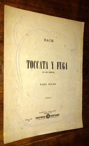 Partitura Toccata Y Fuga En Re Menor Para Concierto - Bach
