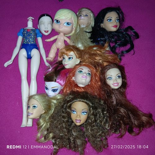 Lote Cabezas Monsterhigh, Barbie, Myscene
