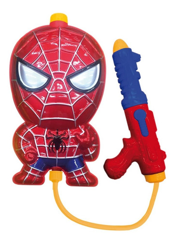 Pistola Agua Con Mochila 2d Spiderman Frozen Capitan Am 