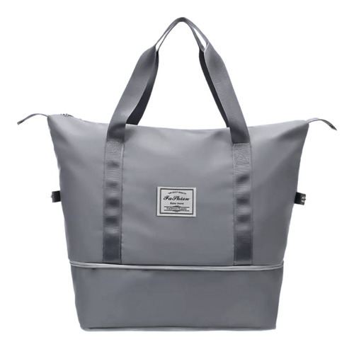 Bolsa Fitness Blogueira Feminina Treino Gym Expansiva Viagem Cor Cinza