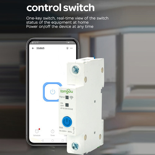Interruptor Automático De Disyuntores Wifi 1p Y Asistente