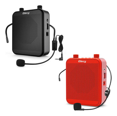 Giecy Amplificador Voz Portatil Bluetooth 30w Rojo