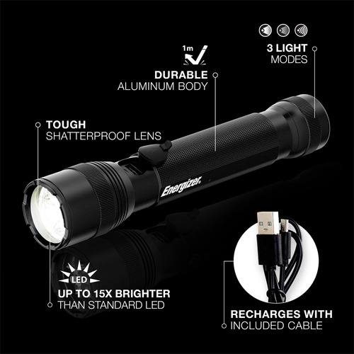 Linterna Energizer Tacr-1000 Led Táctica Recargable
