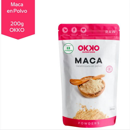 Maca Gelatinizada En Polvo Okko® 200g Sin Almidon