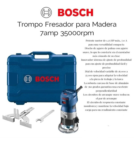 Trompo Fresador Para Madera Bosch  1.25hp
