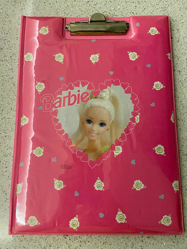 Carpeta Plástica Con Gancho De Precios Barbie.