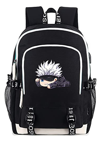 Mochila Anime Jujutsu Kaisen Gojo Satoru Con Usb Y