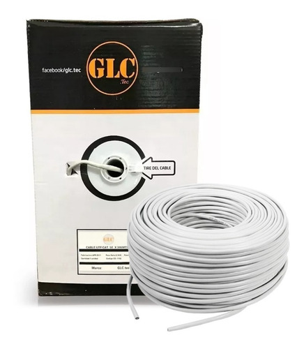 Imagen 1 de 10 de Cable Utp Cat 5e Glc Bobina 305 Mts. Interior