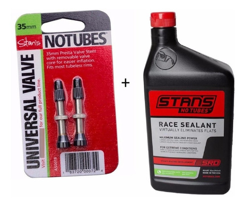 Selante Pneu Tubeless Race 946ml + Valvula Notubes Stan´s