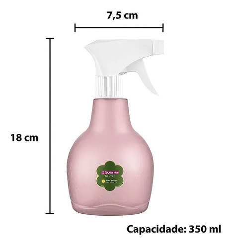 Imagem 2 de 3 de Borrifador Pulverizador 350ml P Jardinagem E Limpeza Sanremo