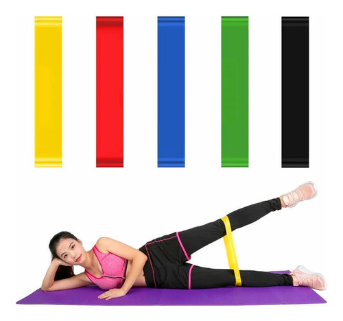 Kit Faixa Elastica Mini-band 5 Faixas Ortho Pauher