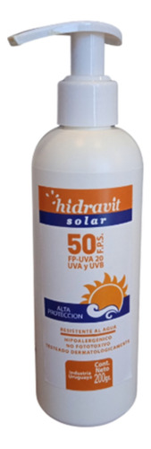 Protector Solar Hidravit Fps 50 X 200 Gs. 