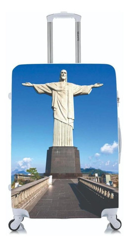 Capa Protetora Para Mala Viagem Média Cristo Redentor