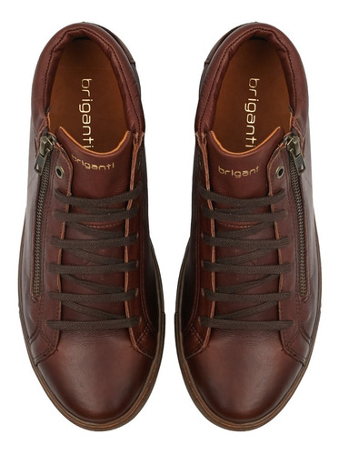 Imagen 4 de 10 de Zapatilla Hombre Cuero Briganti Zapatos Botita Hczp14169