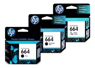 Cartucho Hp 664 Negro X 2 + 664 Color Original Oficial Combo