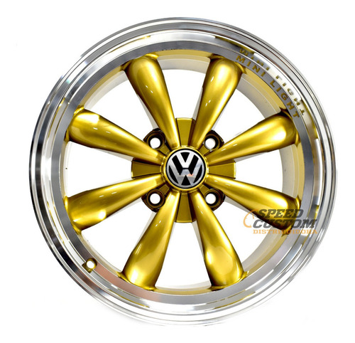 Rines 15x6.5 Barrenacion 4/130 Para Vocho Vw Logo Gold